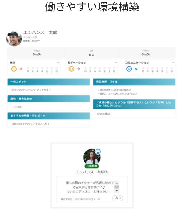 コミュニケーションを促す機能が豊富イメージ